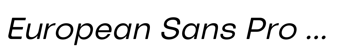 European Sans Pro Book Italic